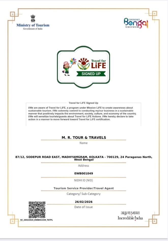 Travel for LIFE Signed Up Certificate